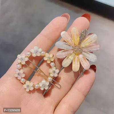 Flower Design Jooda Pin Pearl Hairpin Comb For Women And Girls-thumb5
