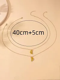 Yellow Colorline Design Butterfly Necklace For Girls and Women-thumb2