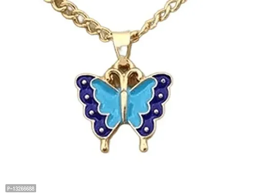 AVR JEWELS Pretty Blue butterfly Neck pendant for women and girls at Rs  65/piece in New Delhi