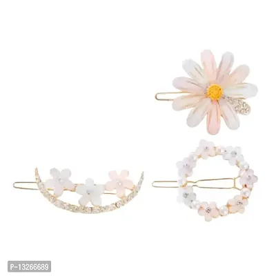Flower Design Jooda Pin Pearl Hairpin Comb For Women And Girls-thumb0