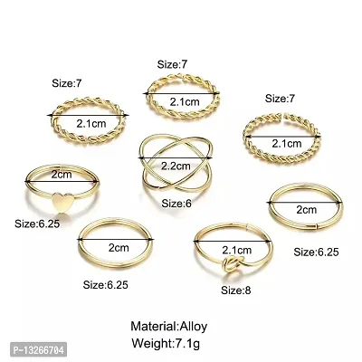Pinapes Multi Designs Gold Rings for Women And Girls-thumb3