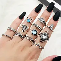 Bohemia Rings Gold-Plated Novelty Stackable Rings Set of 10-thumb1