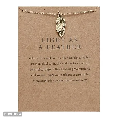Light As Feather Card With Pendant Design Necklace-thumb0