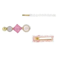 Pink Pearl Hairclip Set For Girls And Women Styling Hair Band-thumb3
