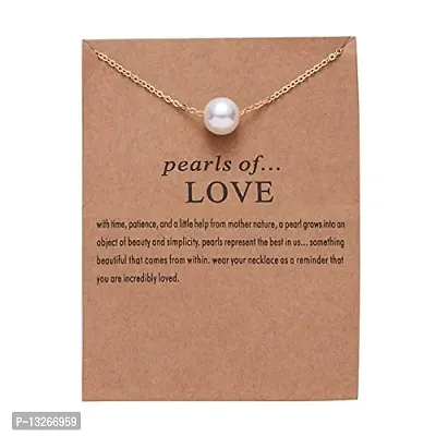 New Pearl Of Love Design Gold Plate Multi Stylish Necklace Pendant for Women & Girls