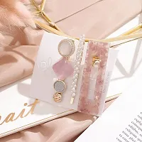Pink Pearl Hairclip Set For Girls And Women Styling Hair Band-thumb1
