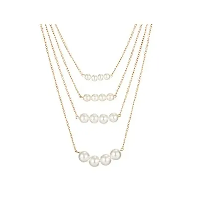 Multi Pearl Style Neckalce Layered For Girls And Women