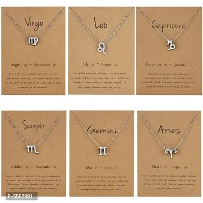 Latest Star Sign Gold Pearl Chain Necklace For Girls/Women Combo Set of 6