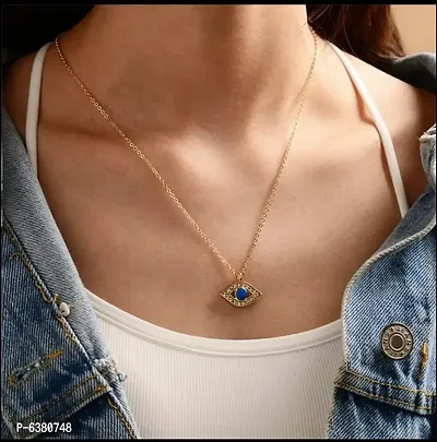 New Fancy Evil Eye Chain Pendent Necklace Set For Girls And Women.-thumb0
