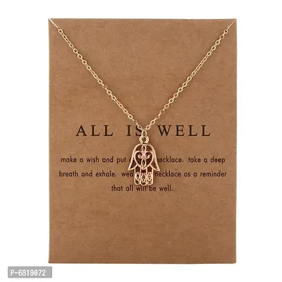 Charm Pendant Necklace with Wish Card for Women and Girls-thumb0