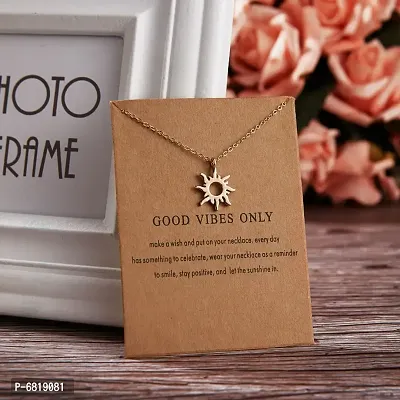 Charm Pendant Necklace with Wish Card for Women and Girls