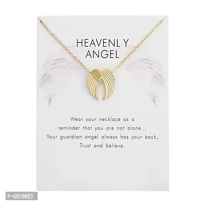 Charm Pendant Necklace with Wish Card for Women and Girls