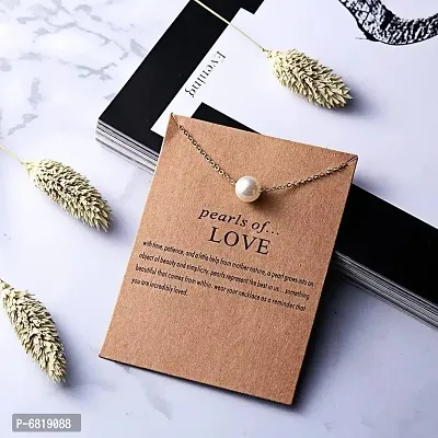 Charm Pendant Necklace with Wish Card for Women and Girls