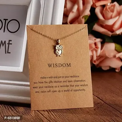 Charm Pendant Necklace with Wish Card for Women and Girls