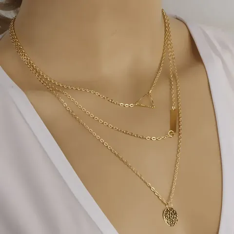Imported Classic Alloy Layered Necklace
