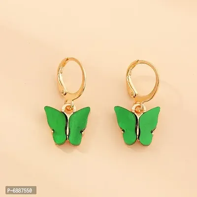 Butterfly Earrings Tiny Hoop Earrings Colorful Butterfly Earrings For Women Girls-thumb0