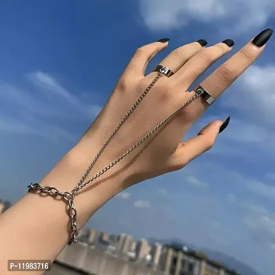 Double Finger Charm Bracelet Trendy Party Jewelry