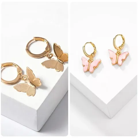 Butterfly Elegant Earrings for Women Cute Animal Wedding Earrings Set of 2