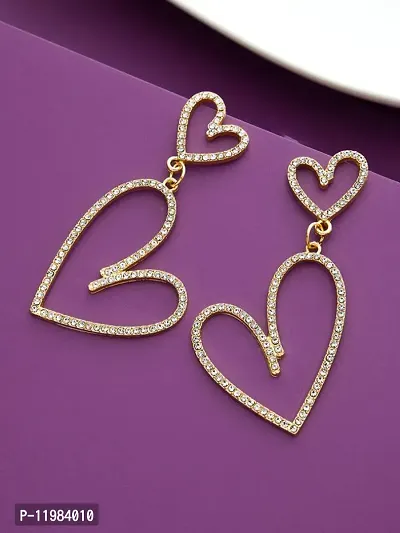 Big Crystal Heart Earrings New Size Love Heart Drop Earrings Fashion Jewelry-thumb0