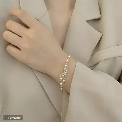 Minimalist Pearl Bracelet for Women and Girls - Stainless Steel, Durable, Tarnish-Resistant-thumb0