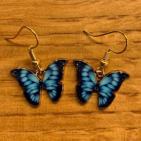 Minimalist Make a Wish Dark Blue Earrings for Women  Girls | Stylish and Feminine
