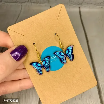 Minimalist Make a Wish Dark Blue Earrings for Women  Girls | Stylish and Feminine-thumb3