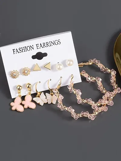 Pack of and Drop and Stud Earrings Set For Women