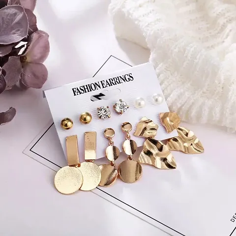 6-Pair Stylish Earrings Set for Women and Girls