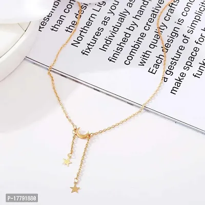 Dual Star Moon Layer Necklace | A Simple and Elegant Way to Add a Touch of Magic to Your Look-thumb3