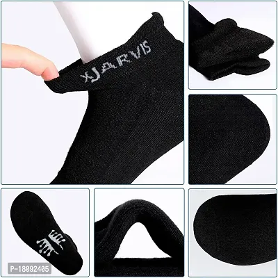 XJARVIS Men's and Women's Combed Cotton Ankle Length Socks With All Day Comfort Ankle Socks for Gym, Running, Sports, Training  Hiking - Pack of 4 Pairs (Multicolor; Free Size)-thumb2