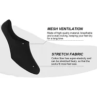 XJARVIS No Show Low Cut Loafer Socks for Men  Women with Combed Cotton for Sports, Running  Hiking - Solid Pack of 5 (Black; Free Size)-thumb2