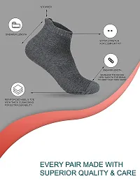 XJARVIS Men's and Women's Combed Cotton Ankle Length Socks With All Day Comfort Ankle Socks for Gym, Running, Sports, Training  Hiking - Pack of 4 Pairs (Multicolor; Free Size)-thumb4
