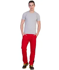 Curvive Men's Red Cotton Track Pants-thumb4