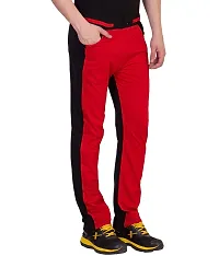 Curvive Men's Red Cotton Track Pants-thumb1