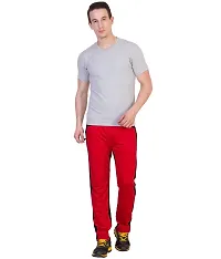 Curvive Men's Red Cotton Track Pants-thumb4