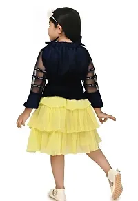 Beautiful Designed Girls 3/4SleeveTop And Knee Length Skirt Set For Festive  Party Wear.-thumb1