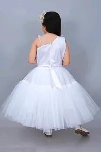 Designed White Color Frock For Girls-thumb2