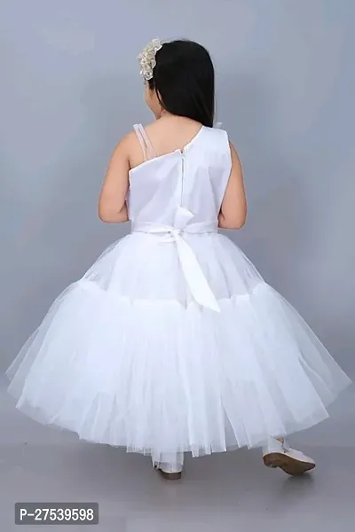 Designed White Color Frock For Girls-thumb3