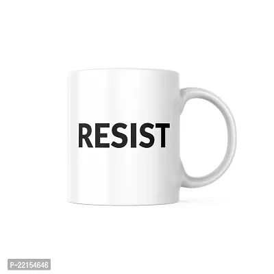 Start Your Day with RESIST | Morning Motivation Coffee Mug | Masala Chai Cup | RESIST Tea Cup | Gift for Friends, Family, Boyfriend, Girlfriend, Bestfriend, Office | 330ML (Pack of 1)