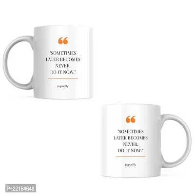 Now or Never: Your Coffee, Your Motivation | Motivational Coffee Mug for Office, Students, Goals | Masala Chai Cup | Tea Mug for Gift, Birthday, Present | 330ML (Pack of 1)-thumb2