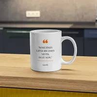 Now or Never: Your Coffee, Your Motivation | Motivational Coffee Mug for Office, Students, Goals | Masala Chai Cup | Tea Mug for Gift, Birthday, Present | 330ML (Pack of 1)-thumb3