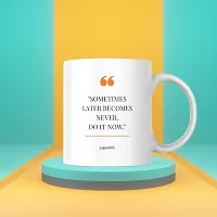 Now or Never: Your Coffee, Your Motivation | Motivational Coffee Mug for Office, Students, Goals | Masala Chai Cup | Tea Mug for Gift, Birthday, Present | 330ML (Pack of 1)-thumb2