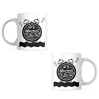 Coffee Time Never Ends: Gift for Friends, Coffee Lover, Tea Lover, Masala Chai Cup, Motivational Coffee Mug | Birthday Gift, Office, Work from Home | 330ML (Pack of 1)-thumb1