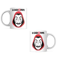 Plan Your Heist with the Money Heist Logo Coffee Cup | Money Heist Lover Netflix Rio Tokyo Burlin Professor Helsinki | Printed Ceramic Coffee Mug 330ML (Pack of 1)-thumb1