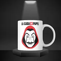 Plan Your Heist with the Money Heist Logo Coffee Cup | Money Heist Lover Netflix Rio Tokyo Burlin Professor Helsinki | Printed Ceramic Coffee Mug 330ML (Pack of 1)-thumb2