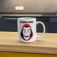 Plan Your Heist with the Money Heist Logo Coffee Cup | Money Heist Lover Netflix Rio Tokyo Burlin Professor Helsinki | Printed Ceramic Coffee Mug 330ML (Pack of 1)-thumb3