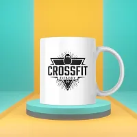 Crossfit Pride: Logo Branded Coffee Mug | Gift for Fitness Lover Athlete GYM Training Exercise Yoga FitnessFreak | Printed Ceramic Coffee Mug 330ML (Pack of 1)-thumb2