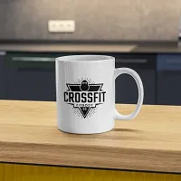 Crossfit Pride: Logo Branded Coffee Mug | Gift for Fitness Lover Athlete GYM Training Exercise Yoga FitnessFreak | Printed Ceramic Coffee Mug 330ML (Pack of 1)-thumb4