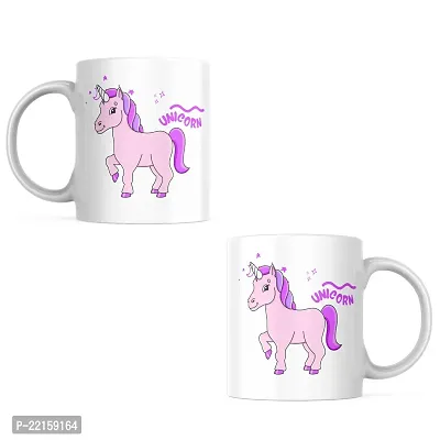 Unicorn Dreams in a Cup: Colorful Printed Coffee Mug | Gift for Girls Girlfriend Sister Friend Bestfriend | Birthday Gift | Printed Ceramic Coffee Mug | 330ML (Pack of 1)-thumb2