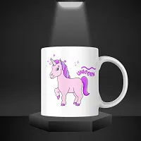 Unicorn Dreams in a Cup: Colorful Printed Coffee Mug | Gift for Girls Girlfriend Sister Friend Bestfriend | Birthday Gift | Printed Ceramic Coffee Mug | 330ML (Pack of 1)-thumb3